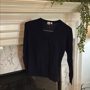 GAP Dark Blue Button-Up Sweater